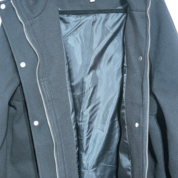 🖤 NWT Nine West Hooded Duffle Jacket Black Size XL - Picture 4 of 16